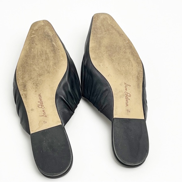 SAM EDELMAN Cecilia Black Soft Leather Slip On Mules, Size 7.5 - Picture 4 of 9